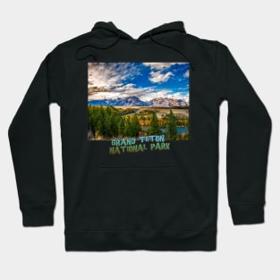 Wyoming State Outline (Grand Teton National Park) Hoodie